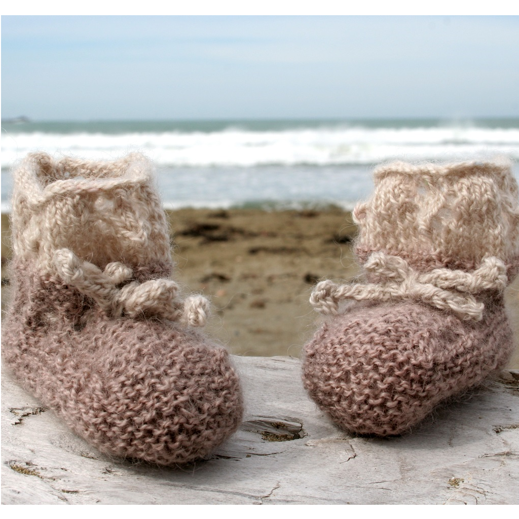 Strand At the Beach Lacey Pattern Booties