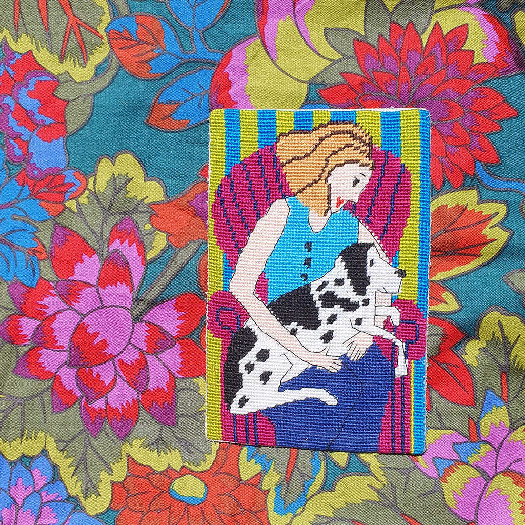 Madonna and Dog on Fabric