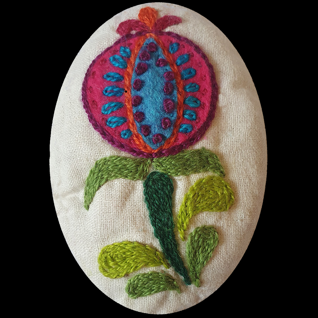 Hungarian Christmas Felt Embroidery